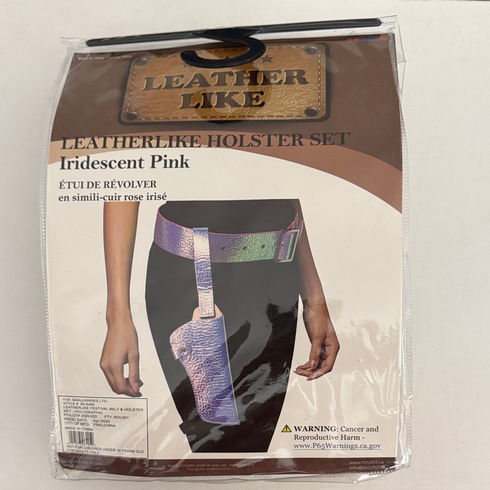 Iridescent Pink Leatherlike Holster Set